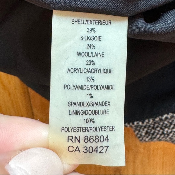 Magaschoni Women’s Wool High-Waisted Straight Leg Trouser Pant - Picture 5 of 5